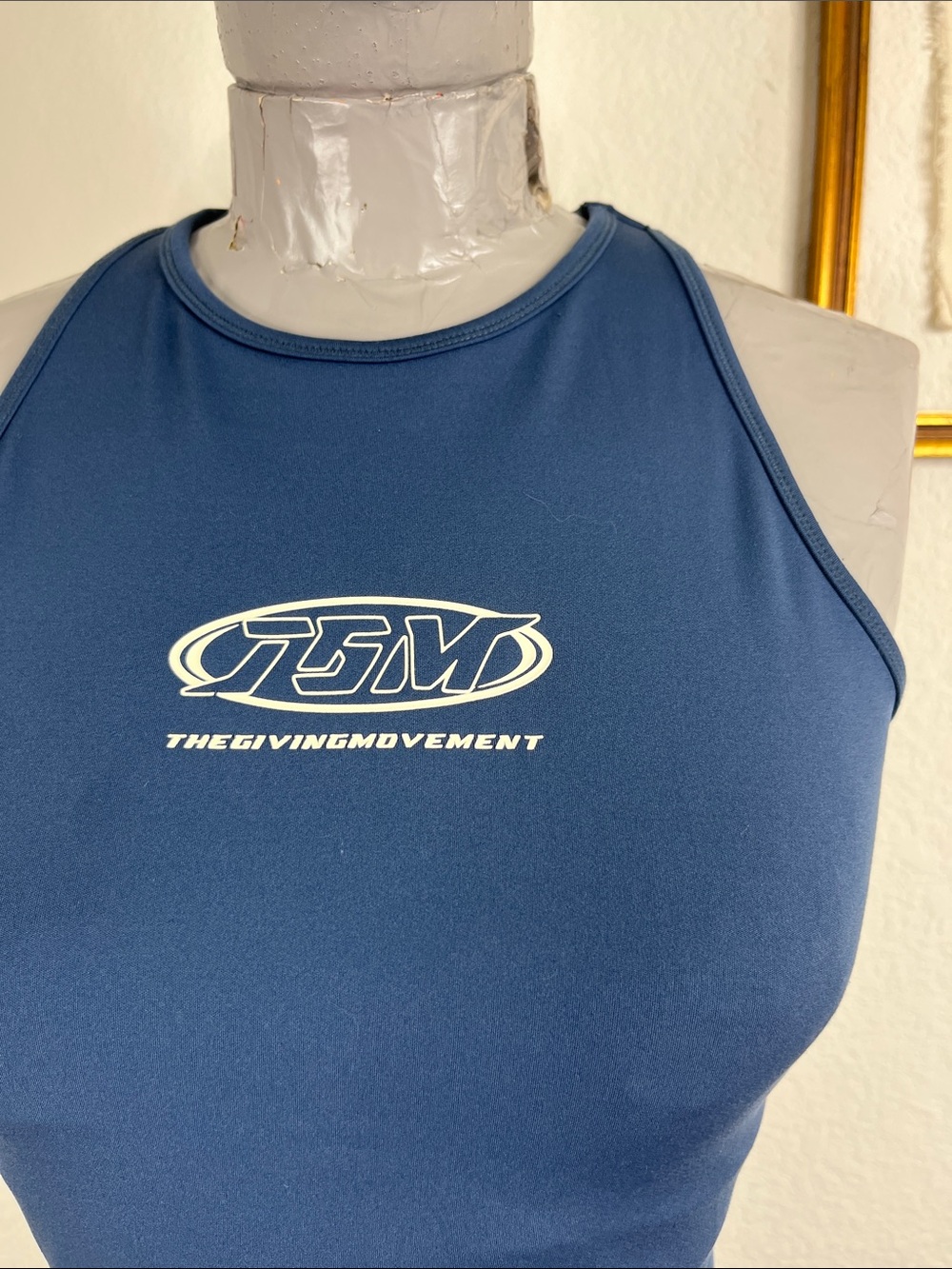 The Giving Movement Navy Racerback Tank Top - Picture 3 of 7